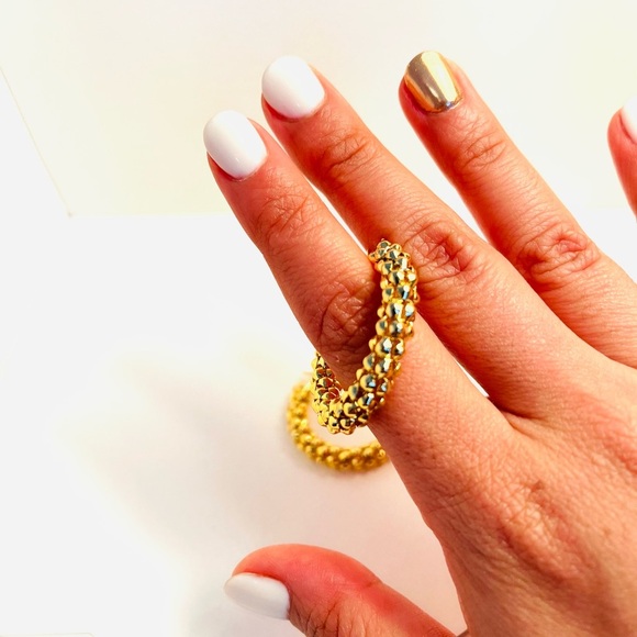 18k gold plated hoops - Picture 2 of 4